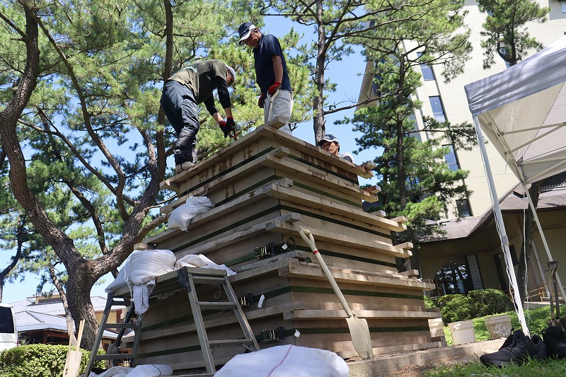 砂像づくり2日目